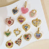 Gummy Candy Pendant Copper Heart Shaped Electroplated For Women