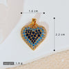 Gummy Candy Pendant Copper Heart Shaped Electroplated For Women