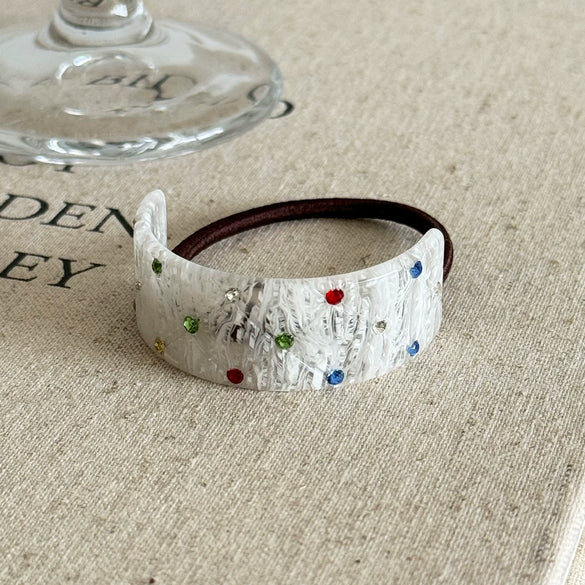 Hair Accessories Acetic Acid Geometric Full Diamond High Elastic Hair Ring Hair Rope