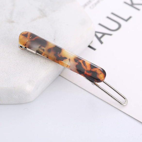 Hair Accessories Acetic Acid Hair Clip Women's Frog Buckle Leopard Print Rhinestone Sculpture Design