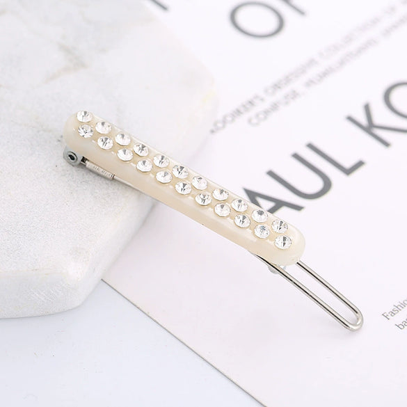 Hair Accessories Acetic Acid Hair Clip Women's Frog Buckle Leopard Print Rhinestone Sculpture Design