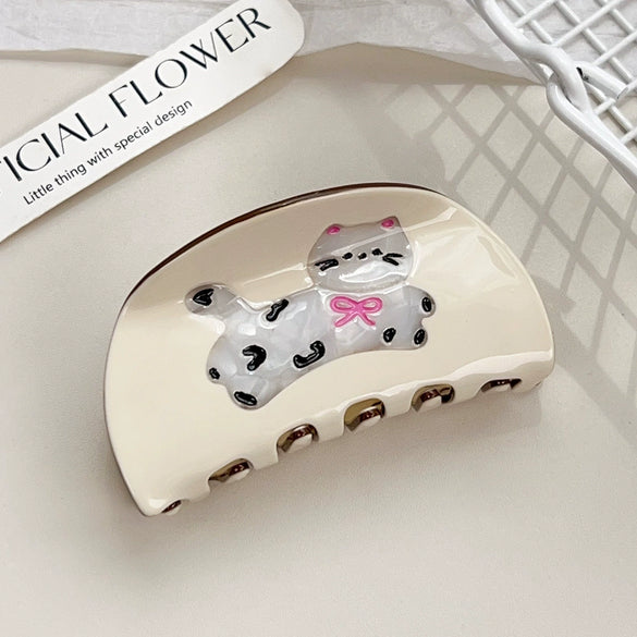 Hair Accessories Acetic Acid Handmade Cartoon Animal Semiround Puppy Cat Hairpin Clip