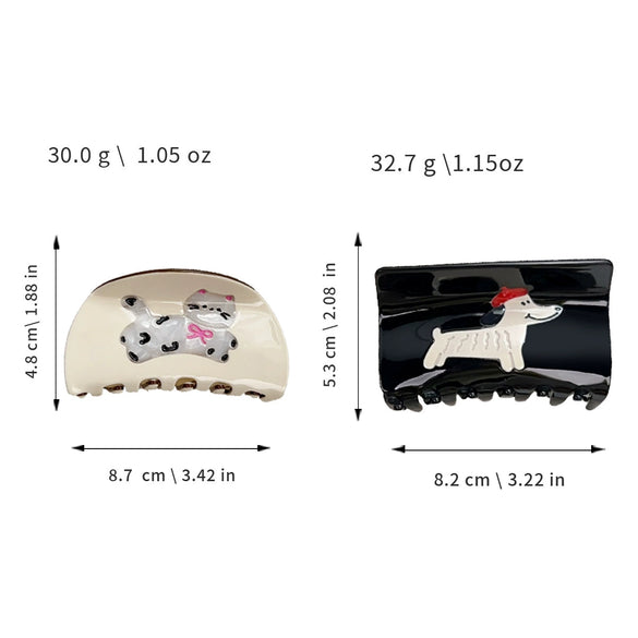 Hair Accessories Acetic Acid Handmade Cartoon Animal Semiround Puppy Cat Hairpin Clip