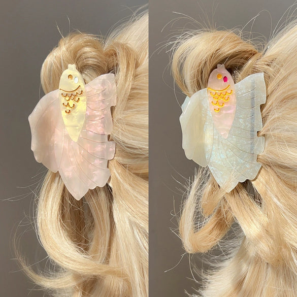 Hair Accessories Acetic Acid Handmade Lovely Animal Goldfish Koi Shark Clip Hairpin