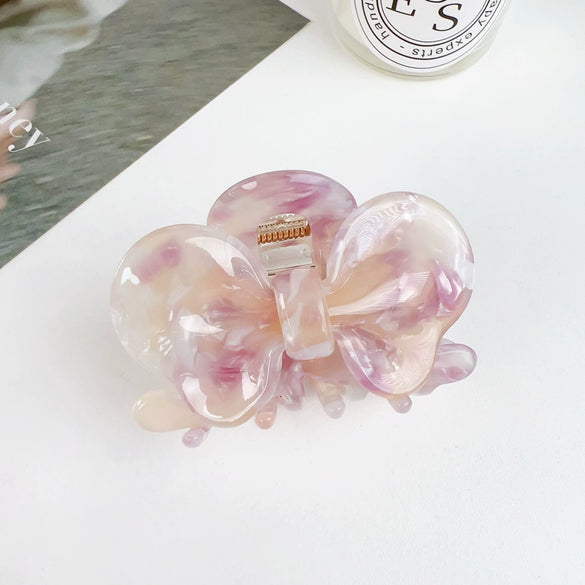 Hair Accessories Acetic Acid Heart Handmade Girl's Grab Clip Bow Hairpin Lovely Style