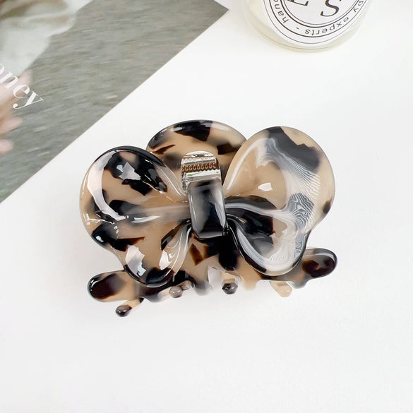 Hair Accessories Acetic Acid Heart Handmade Girl's Grab Clip Bow Hairpin Lovely Style