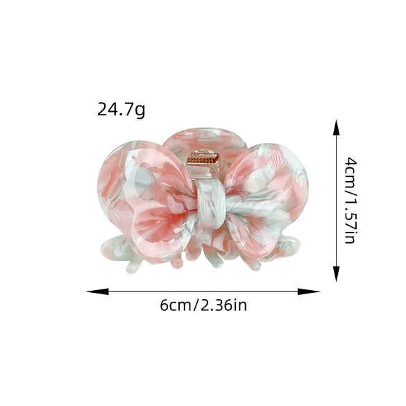 Hair Accessories Acetic Acid Heart Handmade Girl's Grab Clip Bow Hairpin Lovely Style