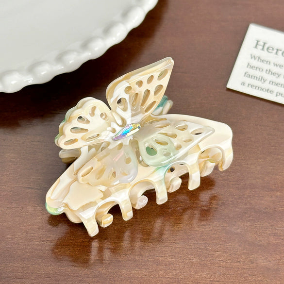 Hair Accessories Acetic Acid Hollow Butterfly Highend Diamond Hair Clip