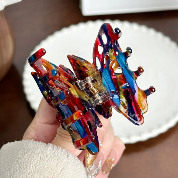 Hair Accessories Acetic Acid Hollow Butterfly Highend Diamond Hair Clip