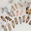 Hair Accessories Acetic Acid Sheet Alloy Handmade Square Duckbill Clip For Girls