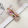Hair Accessories Acetic Acid Sheet Alloy Handmade Square Duckbill Clip For Girls