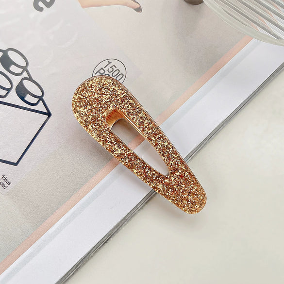 Hair Accessories Acetic Acid Sheet Alloy Handmade Square Duckbill Clip For Girls