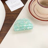 Hair Accessories Acrylic Color Block Printed Heart Shape Sweet Style Grab Clip For Women