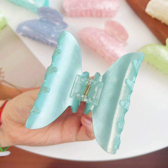 Hair Accessories Acrylic Geometric Handmade Shark Clip For Women