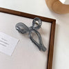 Hair Accessories Acrylic Geometric Stamping Bow Hair Grab Shark Clip For Women