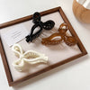 Hair Accessories Acrylic Geometric Stamping Bow Hair Grab Shark Clip For Women