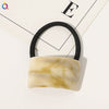 Hair Accessories Acrylic Handmade Geometric Leather Tendon Hair Rope Hair Ring For Women