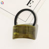 Hair Accessories Acrylic Handmade Geometric Leather Tendon Hair Rope Hair Ring For Women