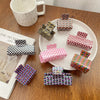 Hair Accessories Acrylic Handmade Grid Pattern Simple Style Small Fresh Women's Grab Clip