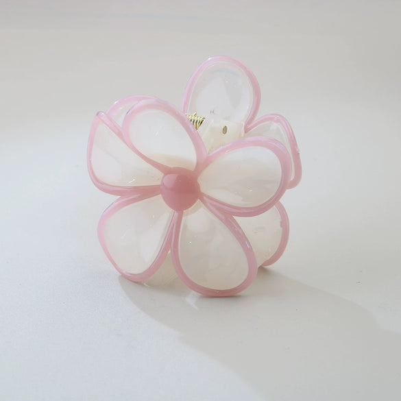 Hair Accessories Acrylic Skeleton Clip Spring And Summer Candycolored Flower Hairpin Baking Paint Women's