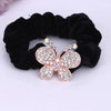Hair Accessories Alloy Electroplated Rhinestone Flannel Hair Rope Hair Ring Hair Flower