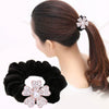Hair Accessories Alloy Electroplated Rhinestone Flannel Hair Rope Hair Ring Hair Flower