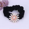 Hair Accessories Alloy Electroplated Rhinestone Flannel Hair Rope Hair Ring Hair Flower