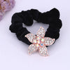 Hair Accessories Alloy Electroplated Rhinestone Flannel Hair Rope Hair Ring Hair Flower