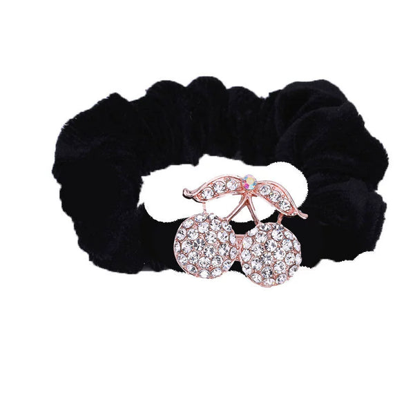 Hair Accessories Alloy Electroplated Rhinestone Flannel Hair Rope Hair Ring Hair Flower