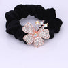 Hair Accessories Alloy Electroplated Rhinestone Flannel Hair Rope Hair Ring Hair Flower
