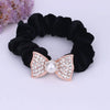 Hair Accessories Alloy Electroplated Rhinestone Flannel Hair Rope Hair Ring Hair Flower