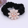 Hair Accessories Alloy Electroplated Rhinestone Flannel Hair Rope Hair Ring Hair Flower