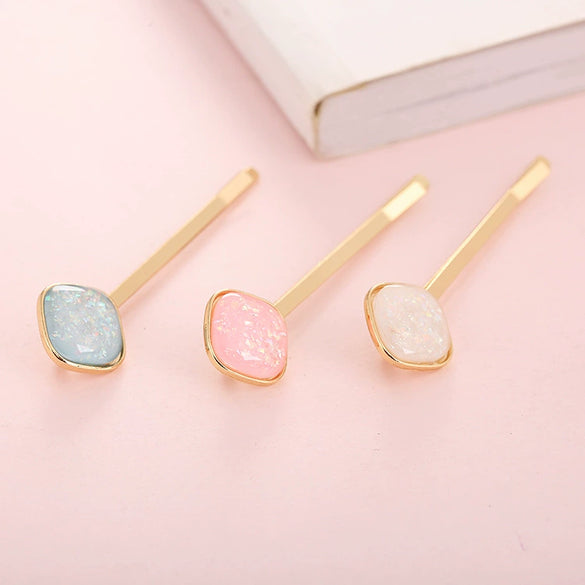 Hair Accessories Alloy Fat Clip Electroplating Geometric Design For Women