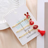 Hair Accessories Alloy Hairpin Electroplating Red Happy Rabbit Style Onecharacter Clip For Women