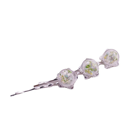 Hair Accessories Alloy Handmade Literary Geometric Star Butterfly Dried Flower Hair Clip