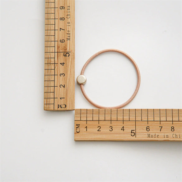 Hair Accessories Alloy Handmade Simple High Elasticity Round Love Square Head Rope
