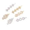 Hair Accessories Alloy Round Fourleaf Clover Sparkling Gem Zircon Electroplated Side Clip For Women