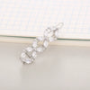 Hair Accessories Alloy Round Fourleaf Clover Sparkling Gem Zircon Electroplated Side Clip For Women