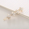 Hair Accessories Alloy Round Fourleaf Clover Sparkling Gem Zircon Electroplated Side Clip For Women