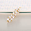 Hair Accessories Alloy Round Fourleaf Clover Sparkling Gem Zircon Electroplated Side Clip For Women