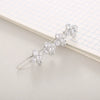 Hair Accessories Alloy Round Fourleaf Clover Sparkling Gem Zircon Electroplated Side Clip For Women