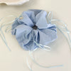Hair Accessories Blue Lace Plaid Knitted Hair Ring For Women