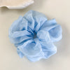 Hair Accessories Blue Lace Plaid Knitted Hair Ring For Women