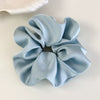 Hair Accessories Blue Lace Plaid Knitted Hair Ring For Women