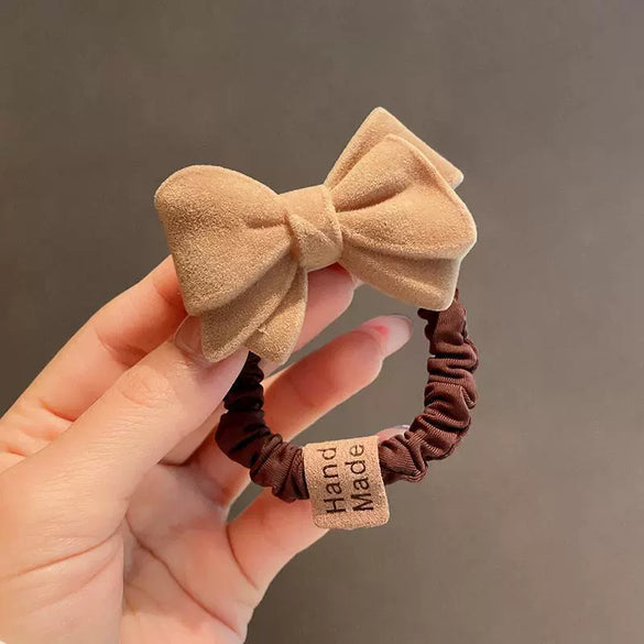 Hair Accessories Bow Hair Ring And Hair Rope Cloth Handmade For Girls