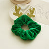 Hair Accessories Cartoon Antlers Plush Hair Rope Hair Ring Handmade Fabric High Elasticity Festive Elements