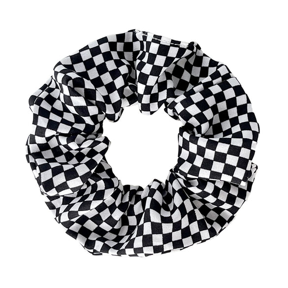 Hair Accessories Cloth Chiffon Geometric Checkerboard Bow Loop Style