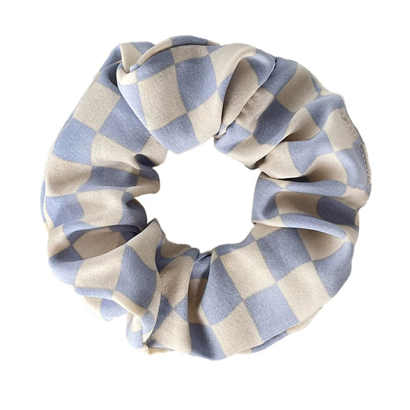 Hair Accessories Cloth Chiffon Geometric Checkerboard Bow Loop Style