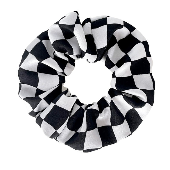 Hair Accessories Cloth Chiffon Geometric Checkerboard Bow Loop Style