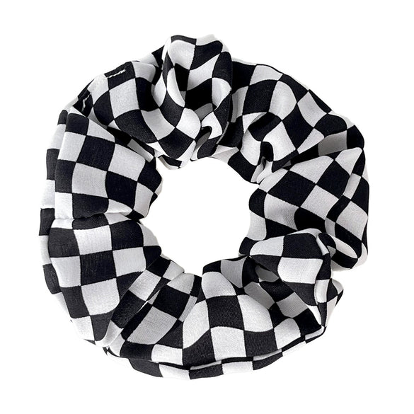Hair Accessories Cloth Chiffon Geometric Checkerboard Bow Loop Style